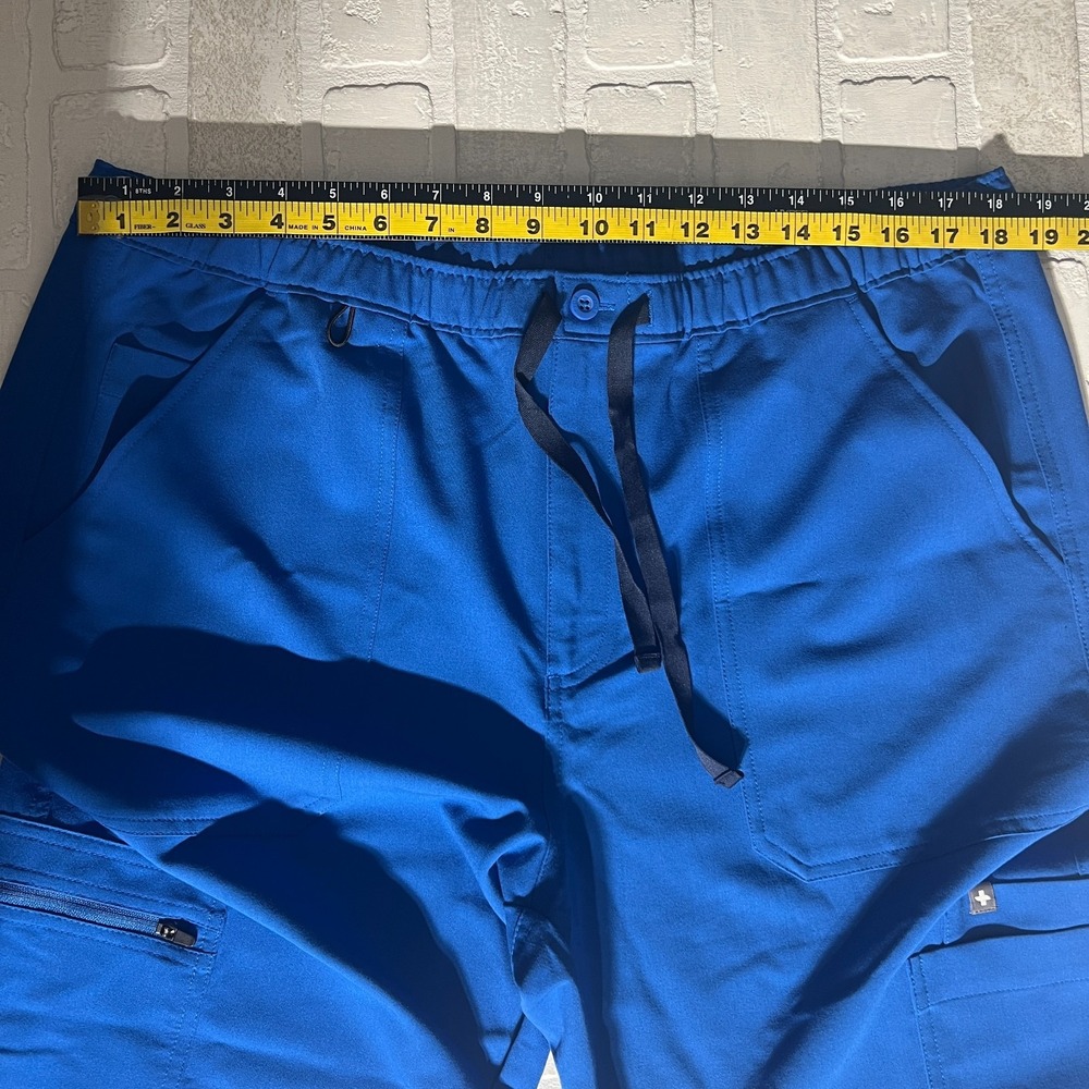 NEW Figs Cairo Cargo Scrub Pants Mens XL Blue Straight Leg Stretch Medical Nurse - Picture 2 of 14